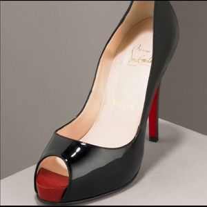 Christian Louboutin black peep toe